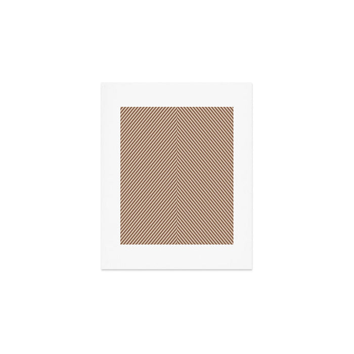 Angular Stripes XXXI Coffee Creme Art Print Gallery Image 1