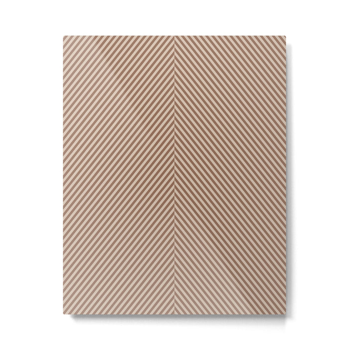 Angular Stripes XXXI Coffee Creme Metal Print Gallery Image 1