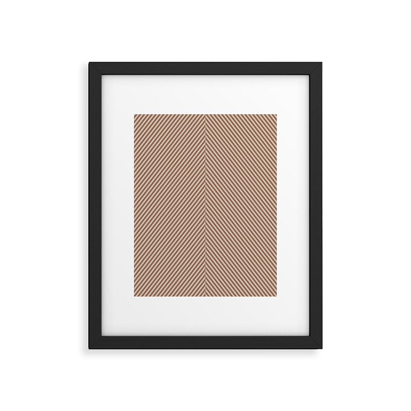 Angular Stripes XXXI Coffee Creme Framed Art Print Gallery Image 6