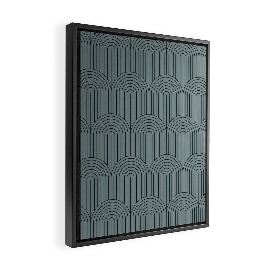 Art Deco Arch Pattern LIII Framed Canvas Print Gallery Image 2