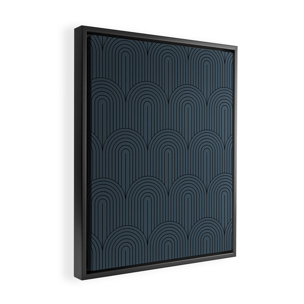 Art Deco Arch Pattern LXIII Framed Canvas Print Gallery Image 2
