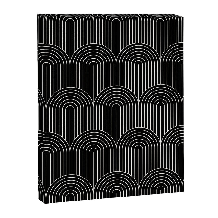 Art Deco Arch Pattern V Black & White Canvas Print Gallery Image 1