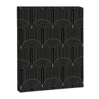 Art Deco Arch Pattern V Black & White Canvas Print Gallery Image 8