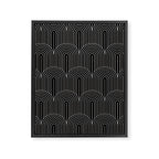 Art Deco Arch Pattern V Black & White Framed Canvas Print Gallery Image 8
