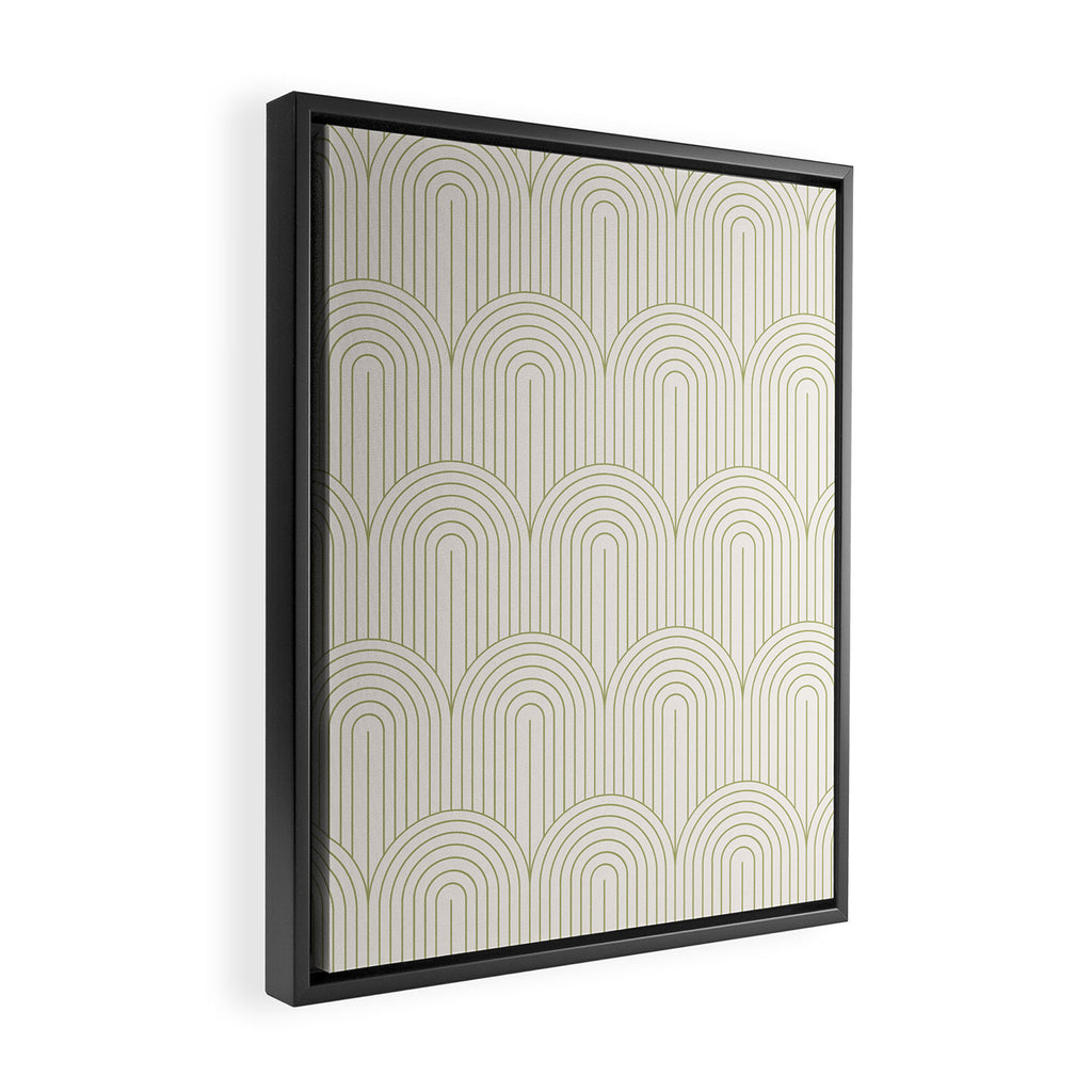 Art Deco Arch Pattern XLIV Framed Canvas Print Gallery Image 2