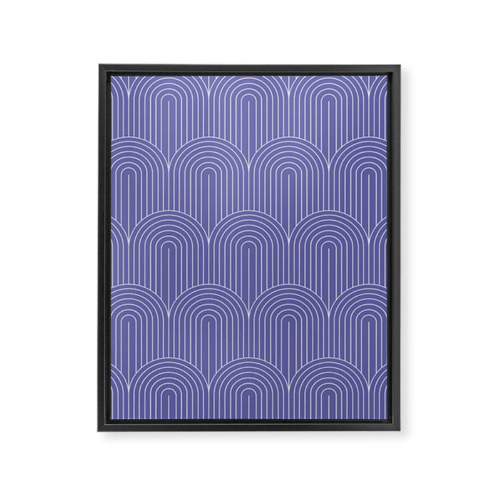 Art Deco Arch Pattern XXI Very Peri Framed Canvas Print Gallery Image 1
