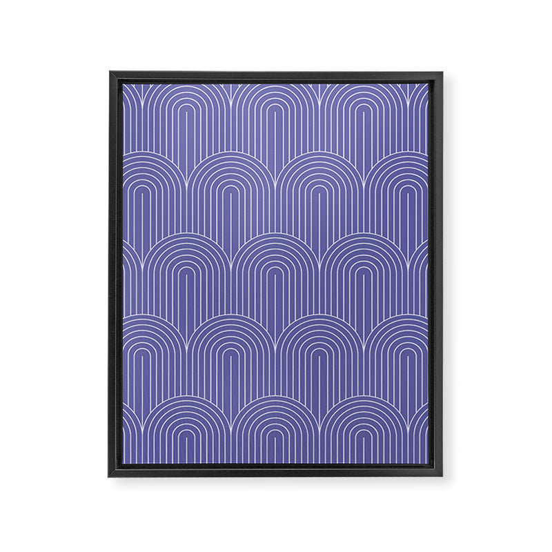 Art Deco Arch Pattern XXI Very Peri Framed Canvas Print Gallery Image 8