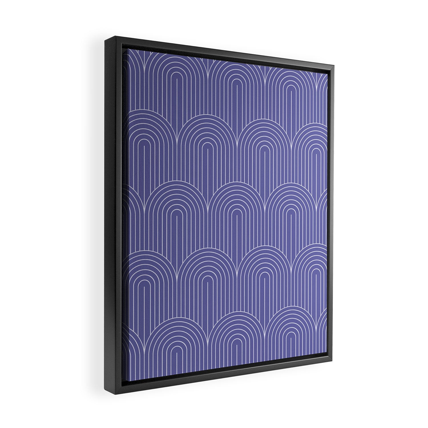 Art Deco Arch Pattern XXI Very Peri Framed Canvas Print Gallery Image 2