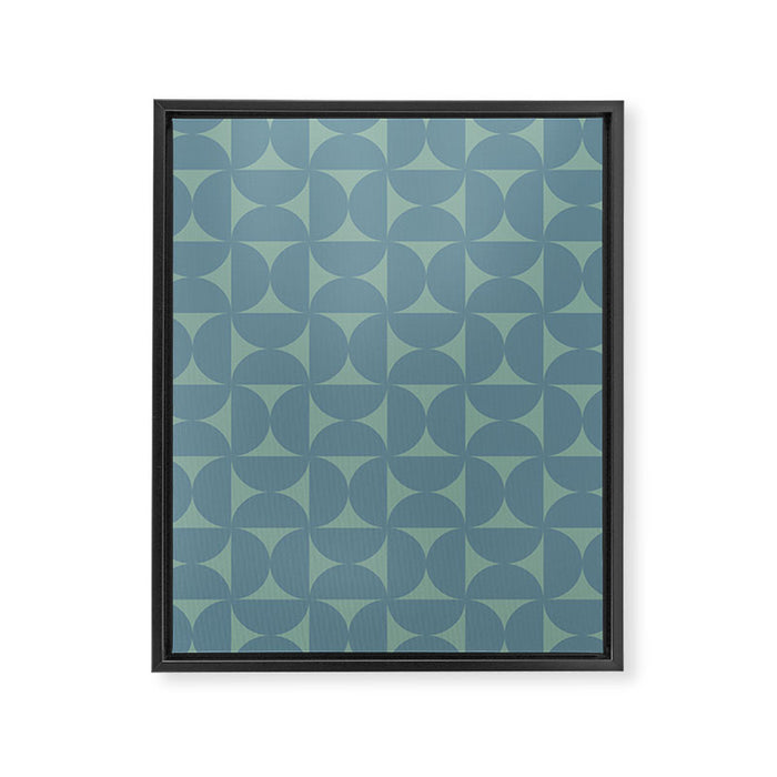 Bauhaus Mid Century Modern Geometric Pattern II Framed Canvas Print Gallery Image 1