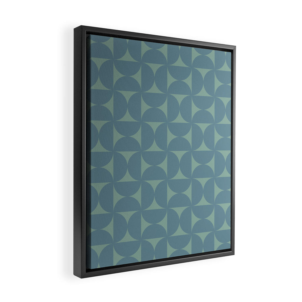Bauhaus Mid Century Modern Geometric Pattern II Framed Canvas Print Gallery Image 2
