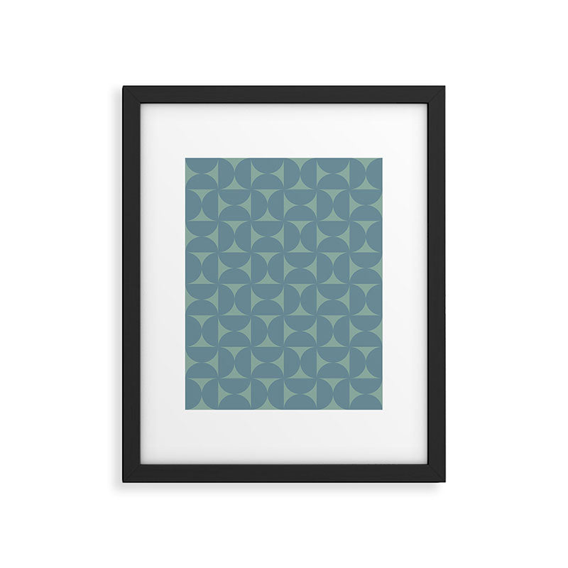 Bauhaus Mid Century Modern Geometric Pattern II Framed Art Print Gallery Image 6