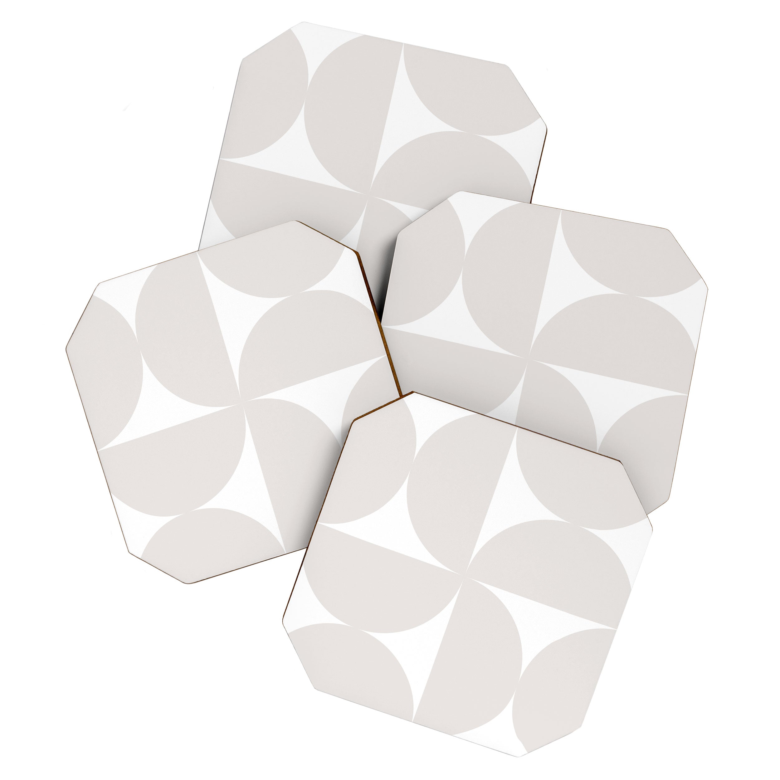 Bauhaus Mid Century Modern Geometric IV Grey Coaster Gallery Image 1