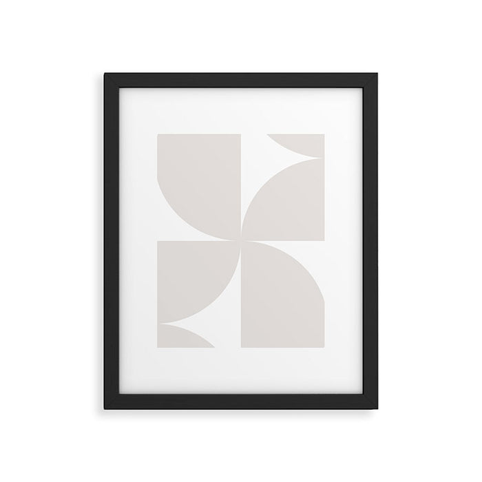 Bauhaus Mid Century Modern Geometric IV Grey Framed Art Print Gallery Image 1