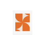 Bauhaus Mid Century Modern Geometric IX Bright Orange Art Print Gallery Image 1