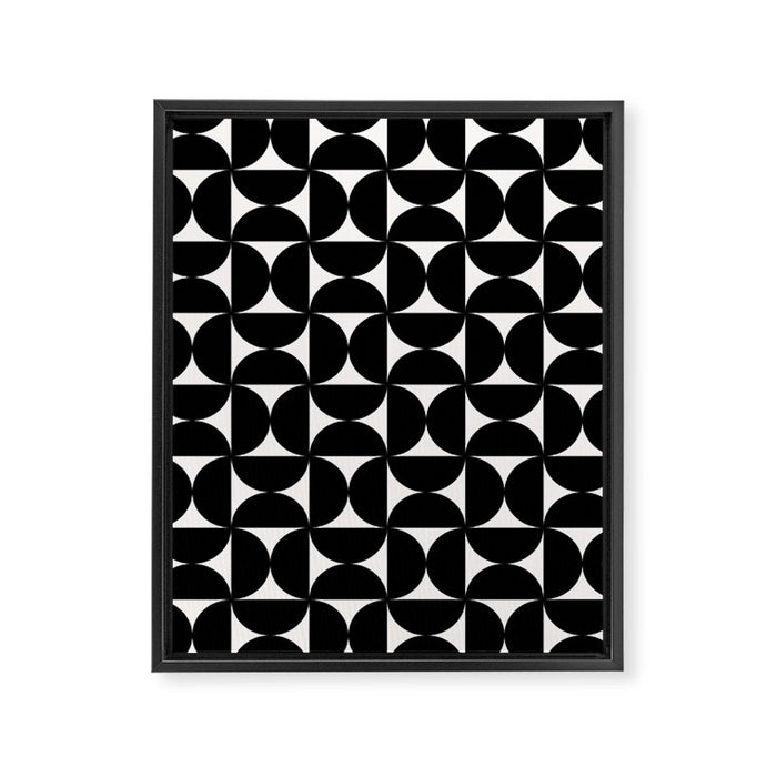 Bauhaus Mid Century Modern Geometric Pattern I Framed Canvas Print Gallery Image 1
