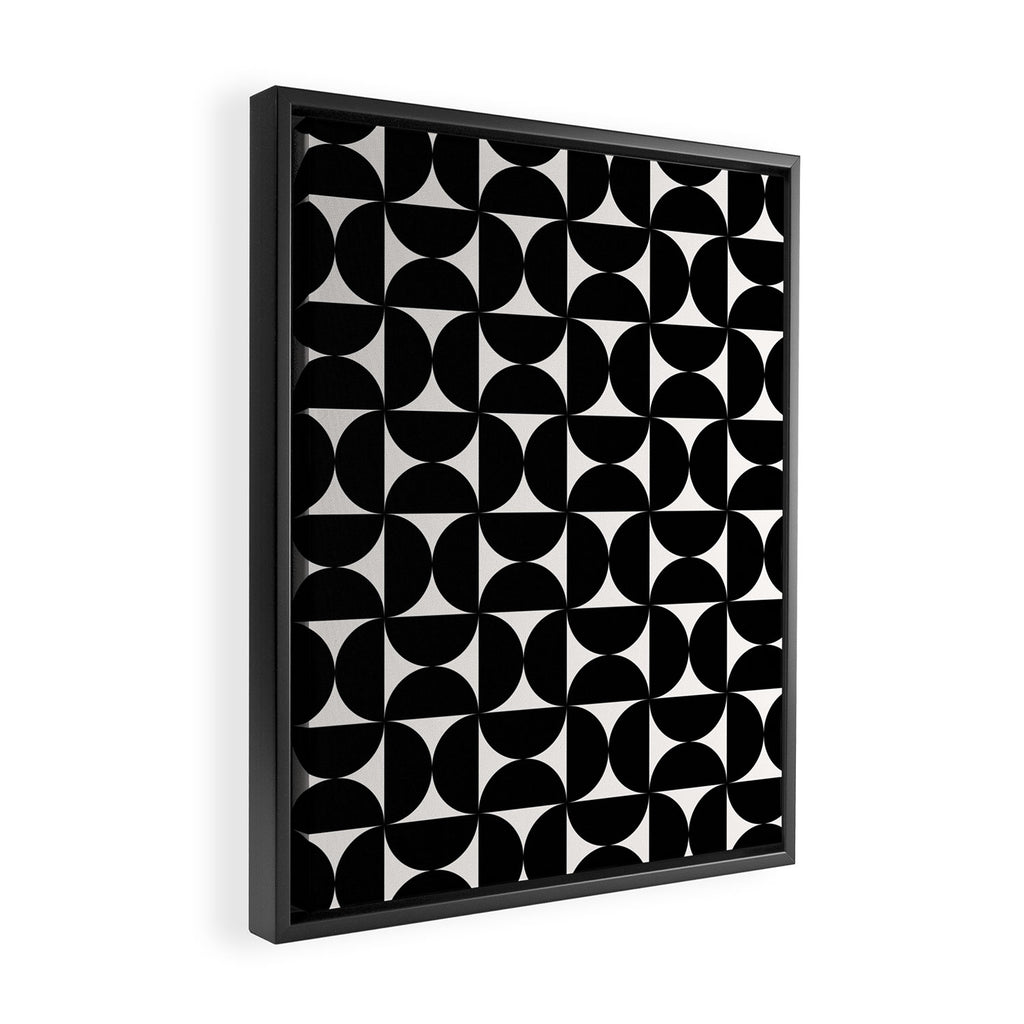 Bauhaus Mid Century Modern Geometric Pattern I Framed Canvas Print Gallery Image 2
