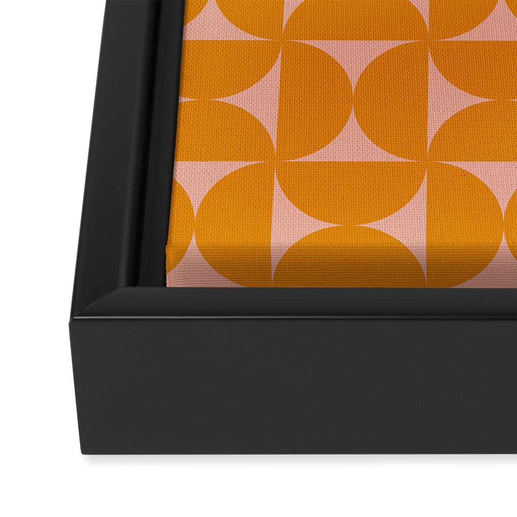 Bauhaus Mid Century Modern Geometric Pattern III Framed Canvas Print Gallery Image 3