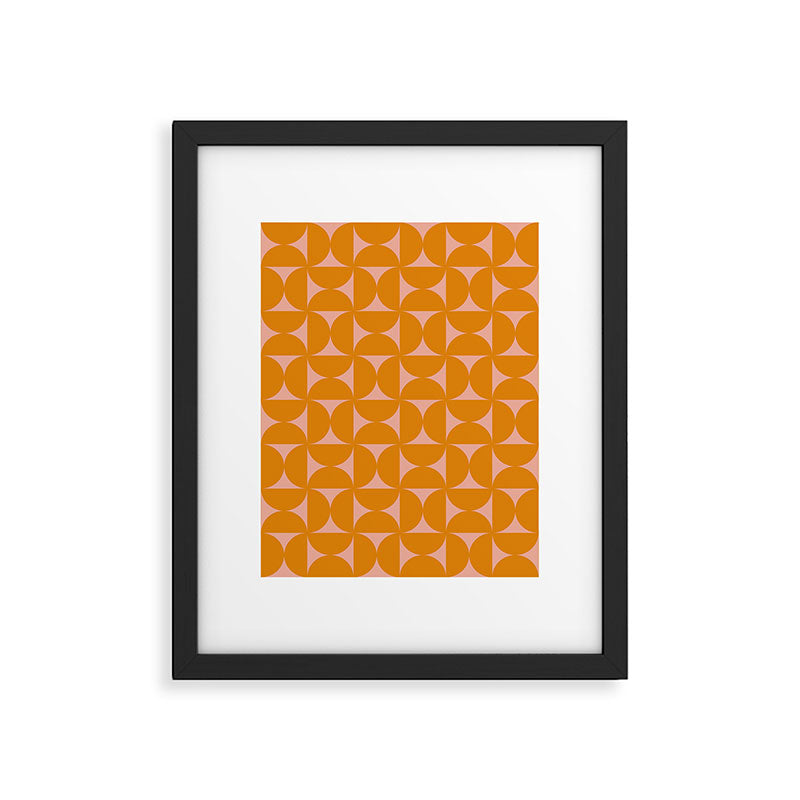 Bauhaus Mid Century Modern Geometric Pattern III Framed Art Print Gallery Image 6