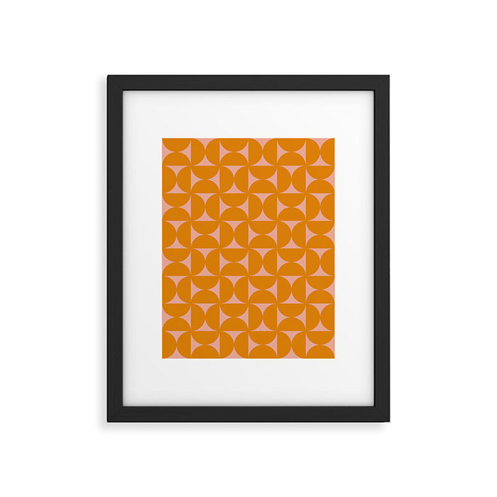 Bauhaus Mid Century Modern Geometric Pattern III Framed Art Print Gallery Image 1