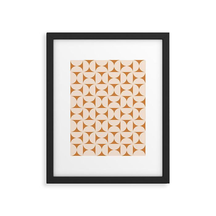 Bauhaus Mid Century Modern Geometric Pattern IX Framed Art Print Gallery Image 1