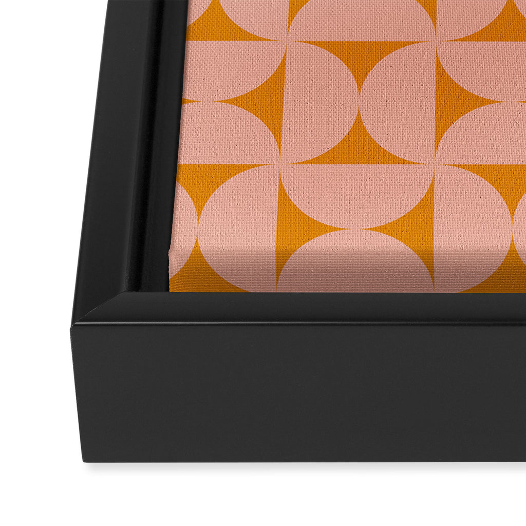 Bauhaus Mid Century Modern Geometric Pattern V Framed Canvas Print Gallery Image 3