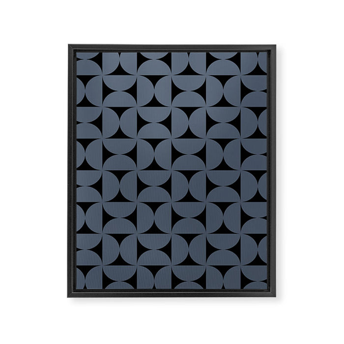 Bauhaus Mid Century Modern Geometric Pattern VIII Framed Canvas Print Gallery Image 1