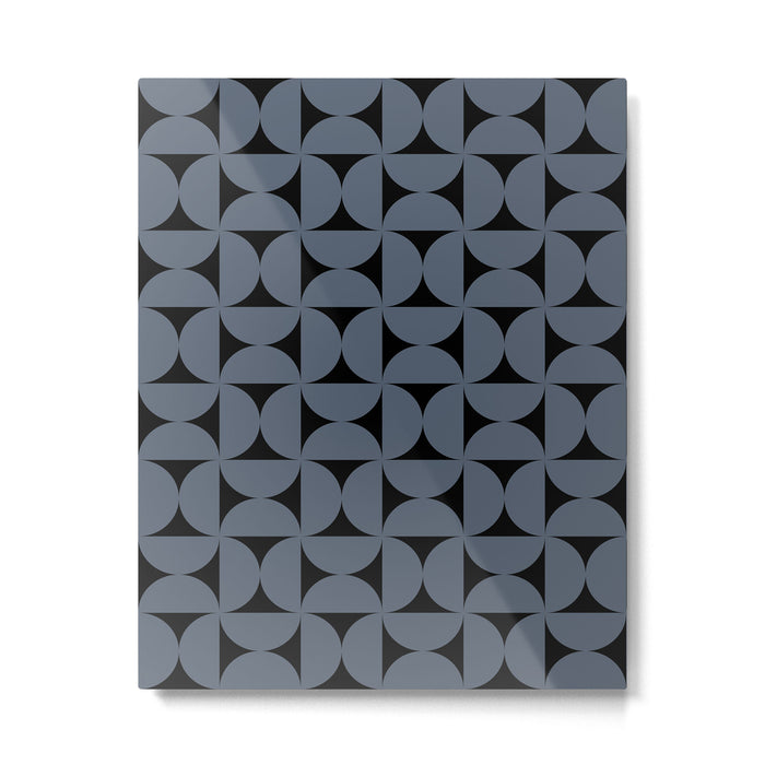 Bauhaus Mid Century Modern Geometric Pattern VIII Metal Print Gallery Image 1