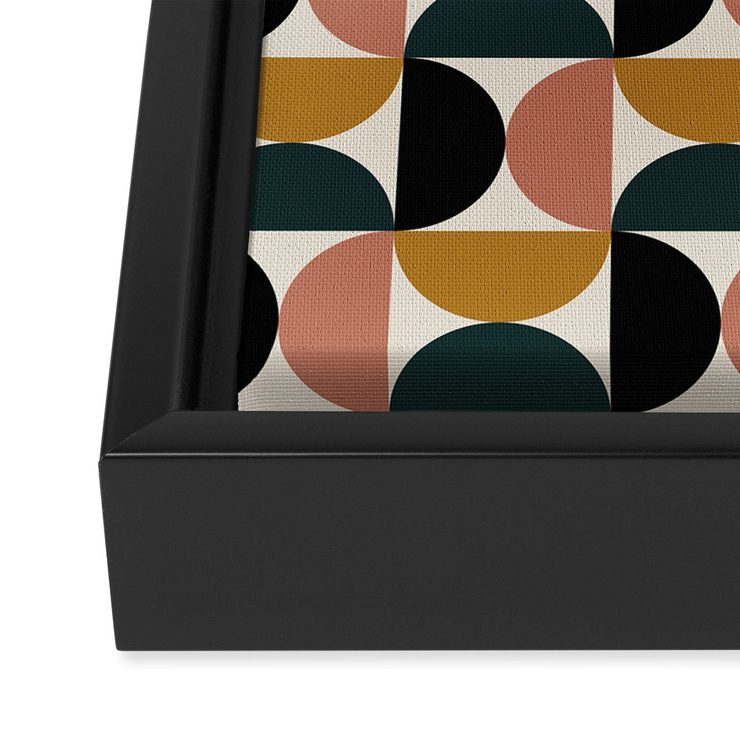Bauhaus Mid Century Modern Geometric Pattern XIV Framed Canvas Print Gallery Image 3