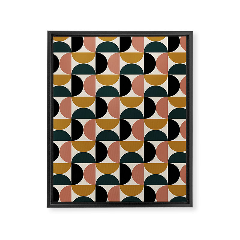 Bauhaus Mid Century Modern Geometric Pattern XIV Framed Canvas Print Gallery Image 8
