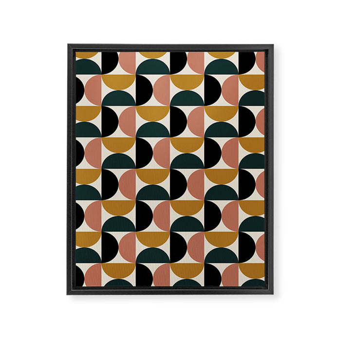 Bauhaus Mid Century Modern Geometric Pattern XIV Framed Canvas Print Gallery Image 1
