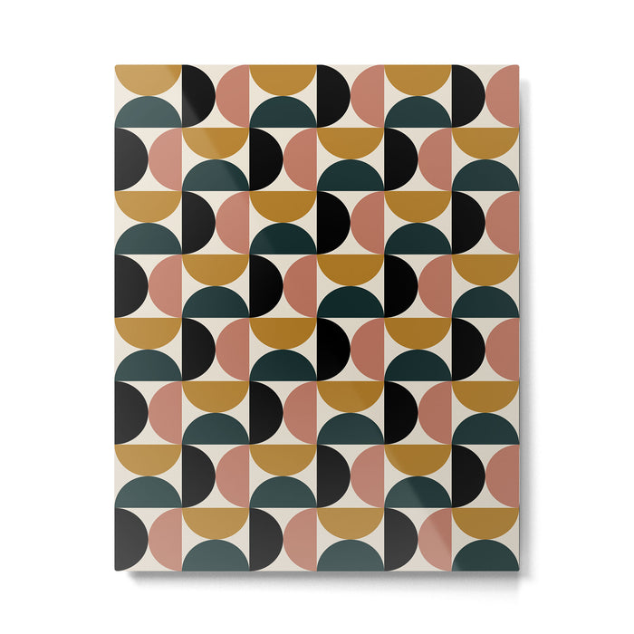 Bauhaus Mid Century Modern Geometric Pattern XIV Metal Print Gallery Image 1