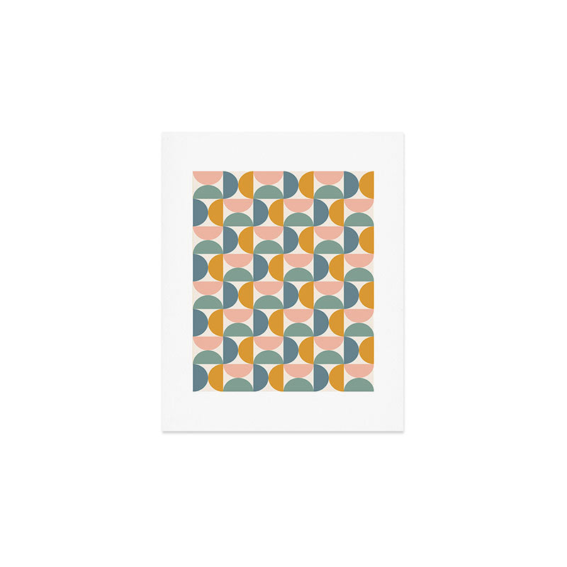 Bauhaus Mid Century Modern Geometric Pattern XVI Art Print Gallery Image 1