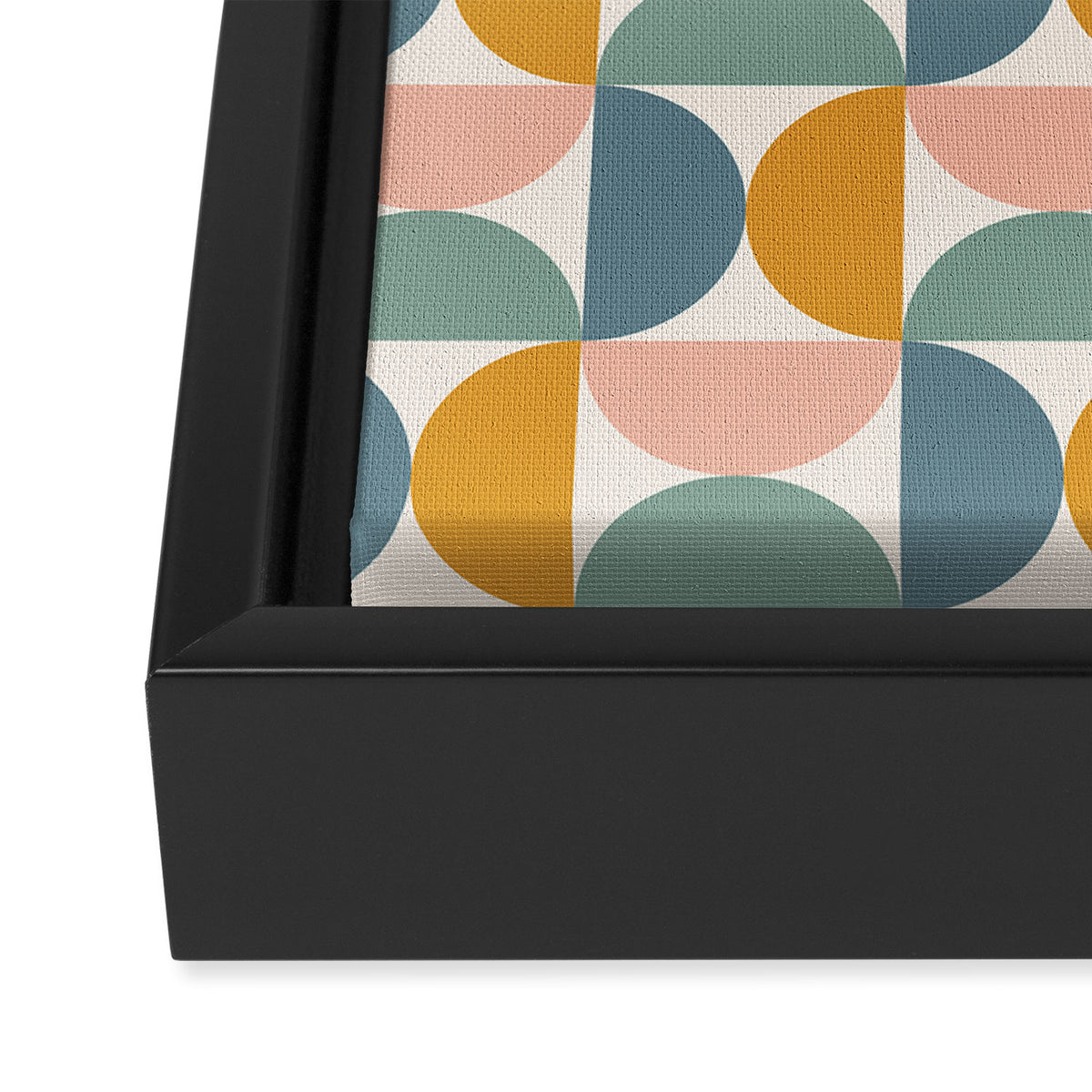 Bauhaus Mid Century Modern Geometric Pattern XVI Framed Canvas Print Gallery Image 3
