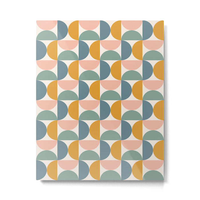 Bauhaus Mid Century Modern Geometric Pattern XVI Metal Print Gallery Image 1