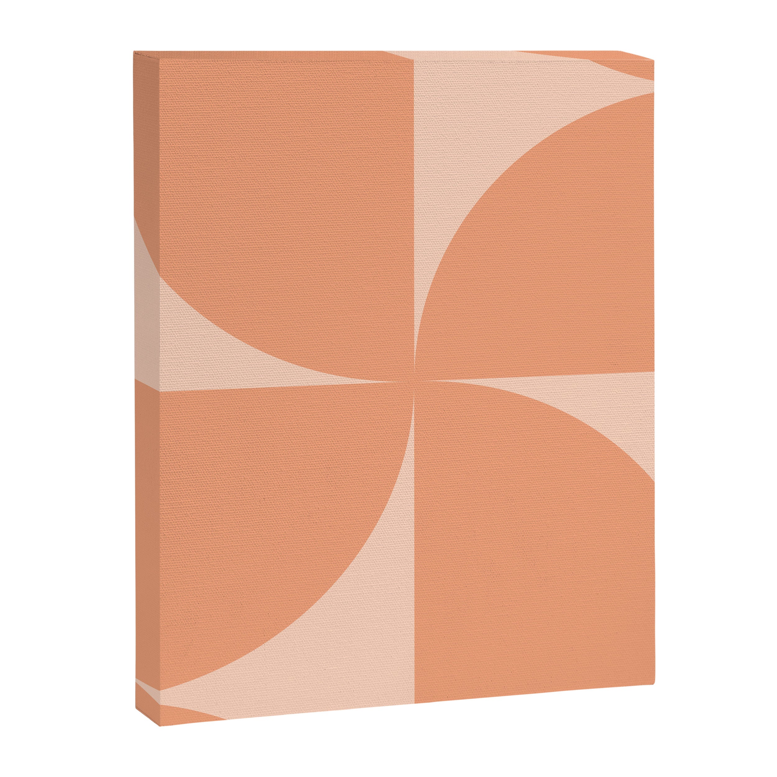 Bauhaus Mid Century Modern Geometric VI Peach Orange Canvas Print Gallery Image 8