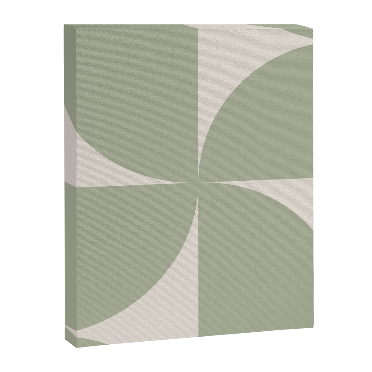 Bauhaus Mid Century Modern Geometric VII Earthy Green Canvas Print Gallery Image 8