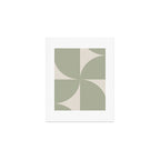 Bauhaus Mid Century Modern Geometric VII Earthy Green Art Print Gallery Image 1