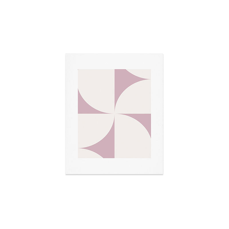 Bauhaus Mid Century Modern Geometric VIII Lilac Art Print Gallery Image 1