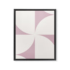Bauhaus Mid Century Modern Geometric VIII Lilac Framed Canvas Print Gallery Image 8