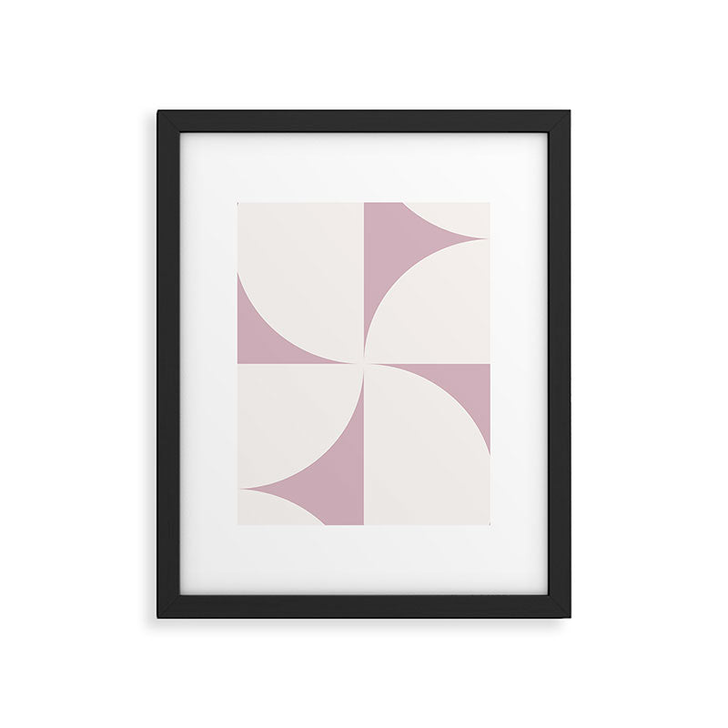 Bauhaus Mid Century Modern Geometric VIII Lilac Framed Art Print Gallery Image 6