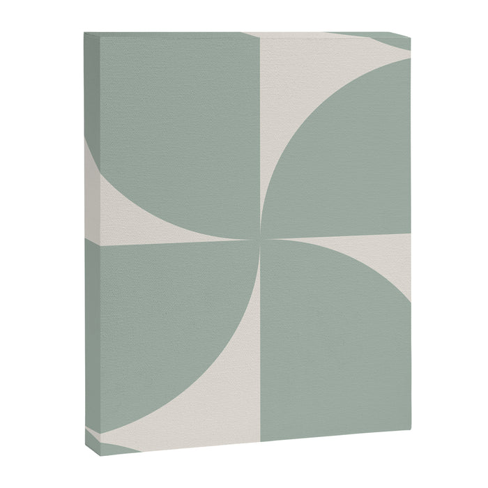 Bauhaus Mid Century Modern Geometric XII Sage Green Canvas Print Gallery Image 1