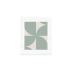 Bauhaus Mid Century Modern Geometric XII Sage Green Art Print Gallery Image 1