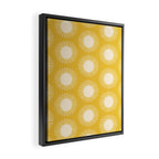 Boho Summer Sun Pattern IV Bright Yellow Framed Canvas Print Gallery Image 2