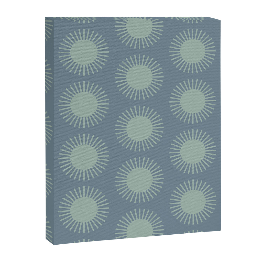 Boho Summer Sun Pattern V Neutral Blue Sage Green Canvas Print Gallery Image 8