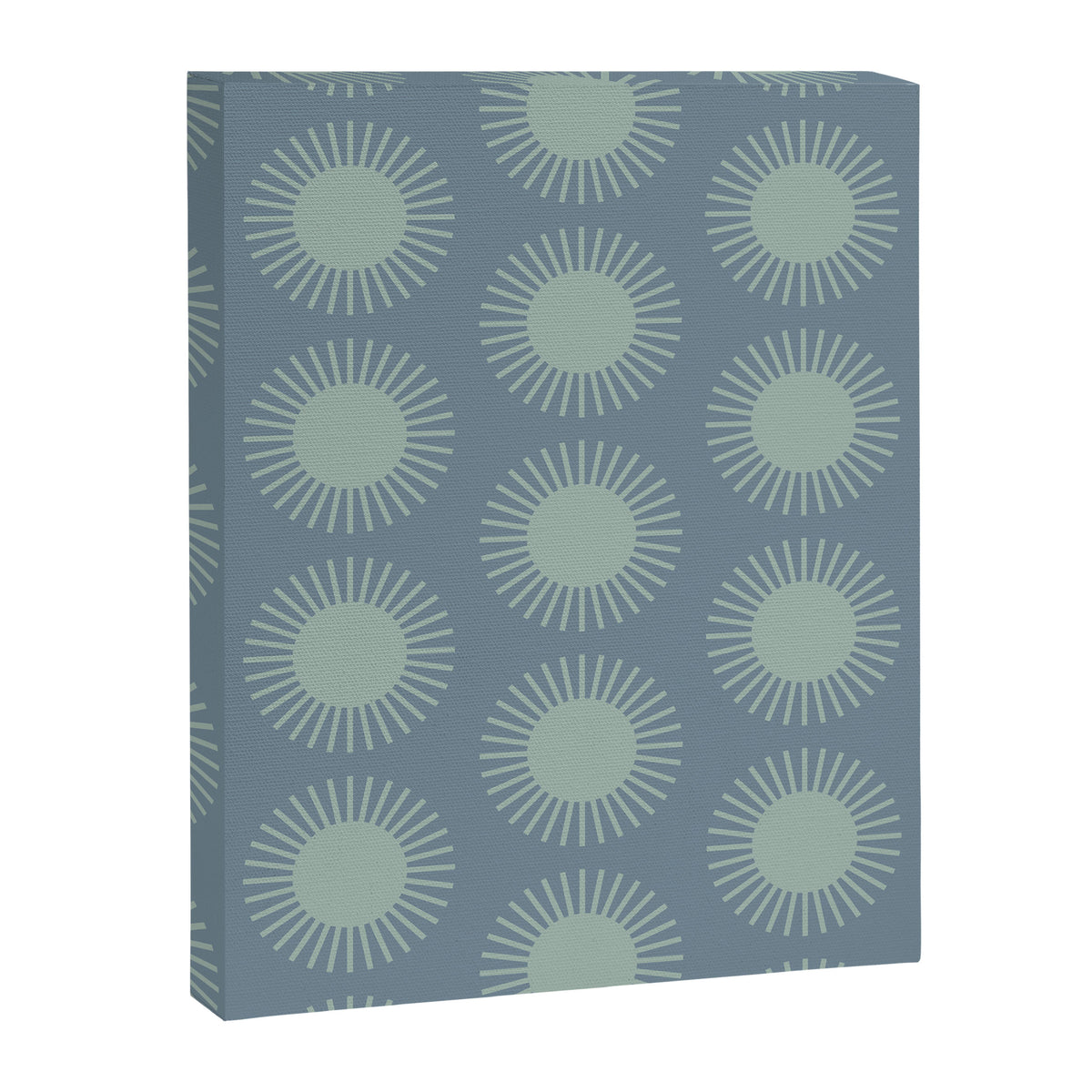 Boho Summer Sun Pattern V Neutral Blue Sage Green Canvas Print Gallery Image 8