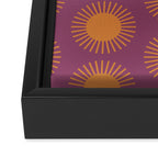 Boho Summer Sun Pattern VI Purple and Orange Framed Canvas Print Gallery Image 3