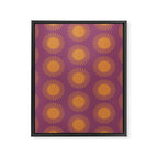 Boho Summer Sun Pattern VI Purple and Orange Framed Canvas Print Gallery Image 8