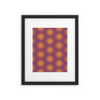 Boho Summer Sun Pattern VI Purple and Orange Framed Art Print Gallery Image 6