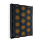 Boho Summer Sun Pattern VII Navy Blue Burnt Orange Framed Canvas Print Gallery Image 2