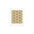 Boho Summer Sun Pattern VIII Sage and Orange Art Print Gallery Image 1